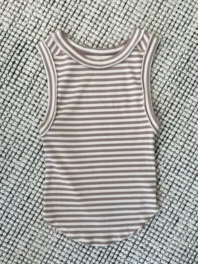 Free People Striped Crop Tank